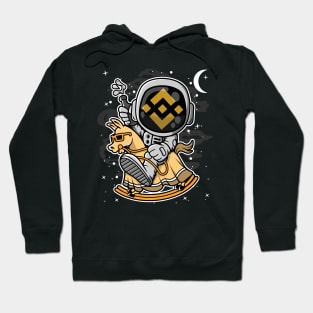 Astronaut Horse Binance BNB Coin To The Moon Crypto Token Cryptocurrency Blockchain Wallet Birthday Gift For Men Women Kids Hoodie